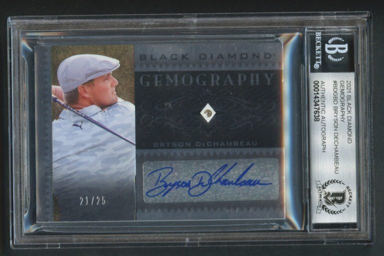 Bryson Dechambeau #BDG-BD signed 2021 Black Diamond Gemography BAS Auto Grade 10