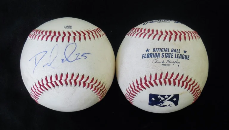 DANTE BICHETTE JR AUTOGRAPHED GAME USED FSL BASEBALL (NEW YORK YANKEES) W/ COA!