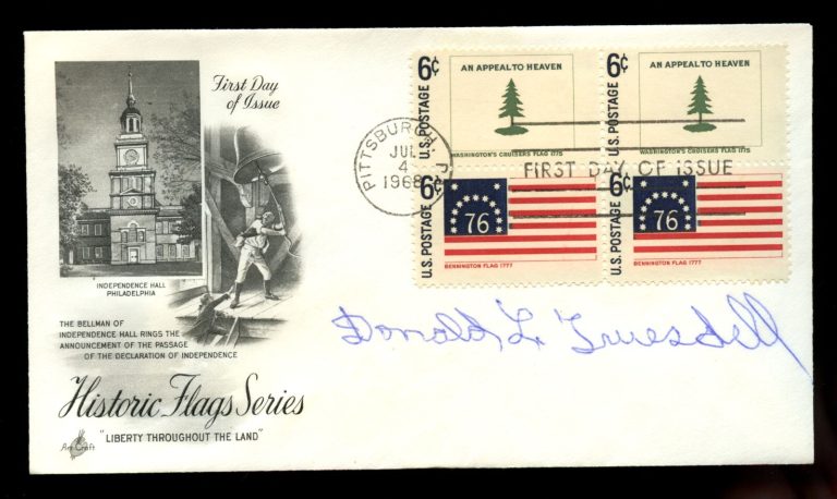 Donald Truesdell d1993 signed auto FDC Medal of Honor Recipient USMC Nicaragua