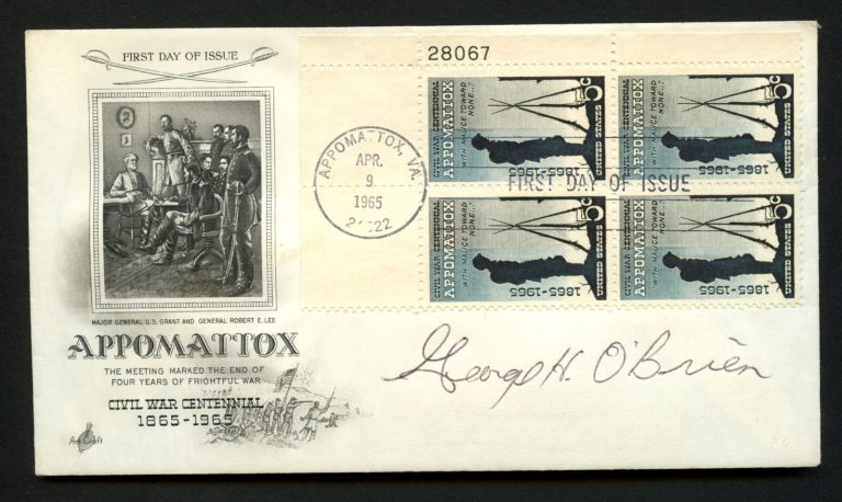 George O'Brien d2005 signed autograph FDC Medal of Honor Recipient USMC Korea