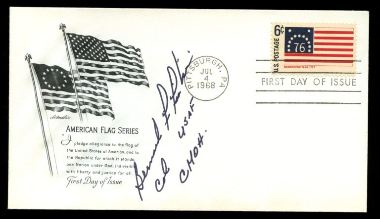Bernard Fisher d2014 signed autograph FDC Medal of Honor Recipient USAF Vietnam