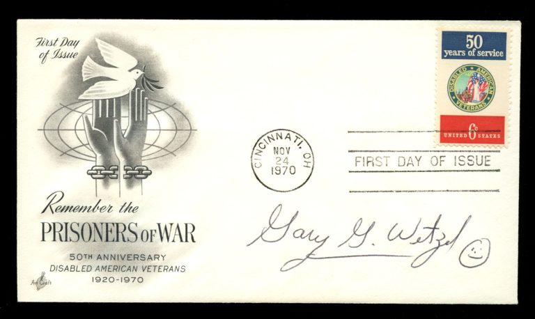 Gary Wetzel signed autograph auto FDC Medal of Honor Recipient US Army Vietnam