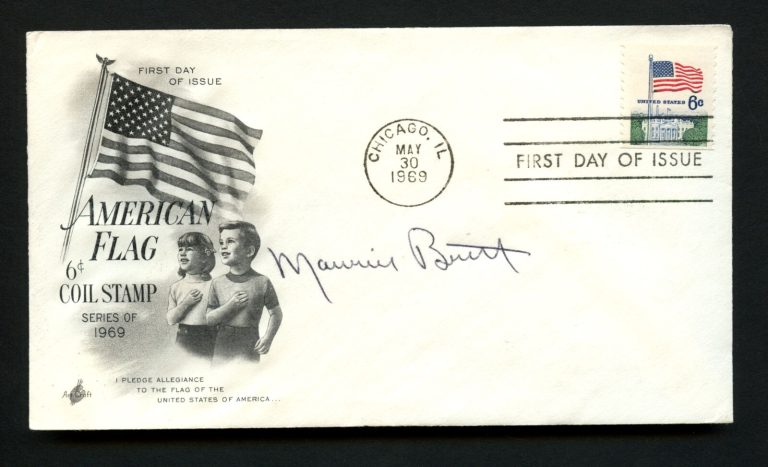 Maurice Britt d1995 signed autograph auto FDC Medal of Honor Recipient Army WWII