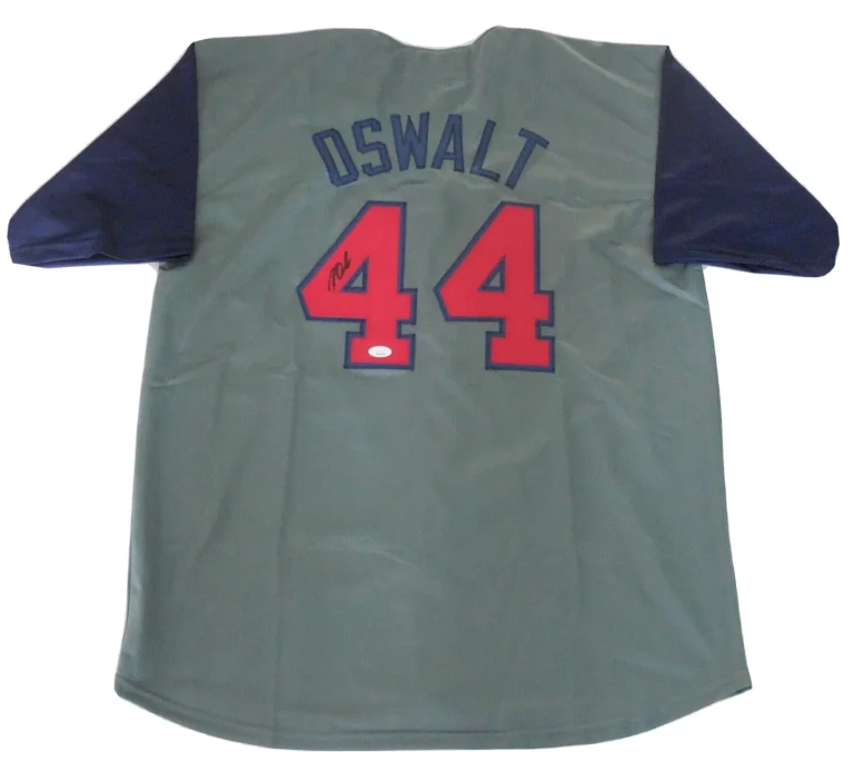 ROY OSWALT AUTOGRAPHED CUSTOM JERSEY (TEAM USA / HOUSTON ASTROS) - JSA COA!