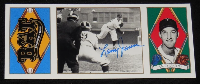 LARRY JANSEN AUTOGRAPHED 1993 UPPER DECK ALL-TIME HEROES BASEBALL CARD (GIANTS)