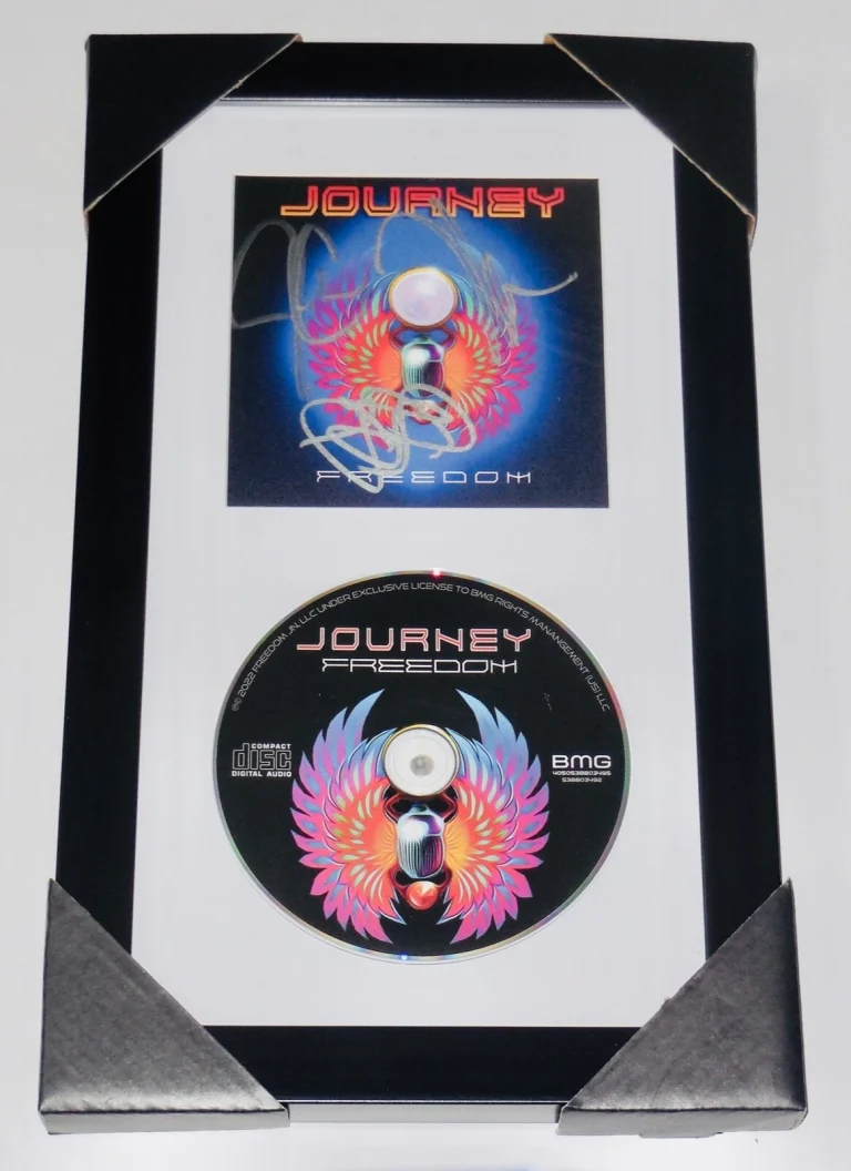 JOURNEY AUTOGRAPHED CD COVER (FRAMED & MATTED) - Neal Schon, Cain, & Pineda!