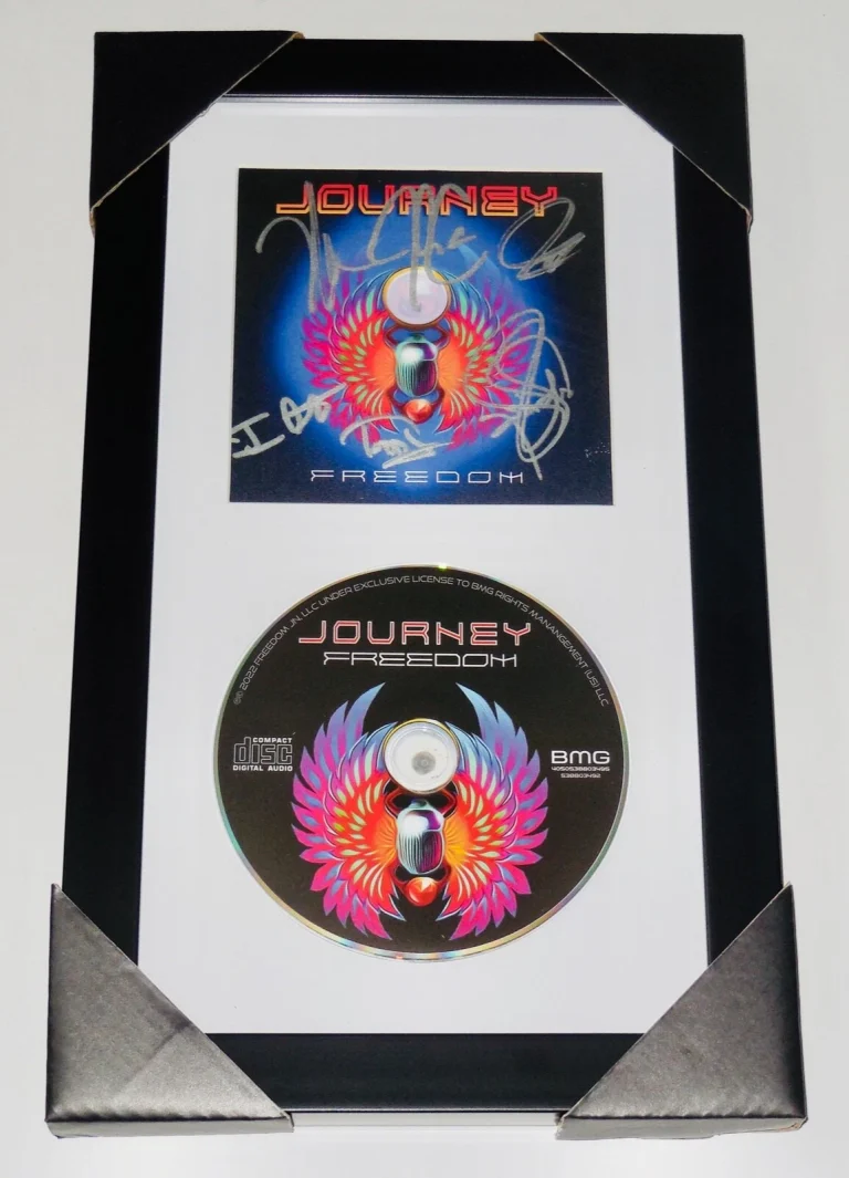 JOURNEY AUTOGRAPHED CD COVER (FRAMED & MATTED) - Schon, Cain, Pineda, Castronovo