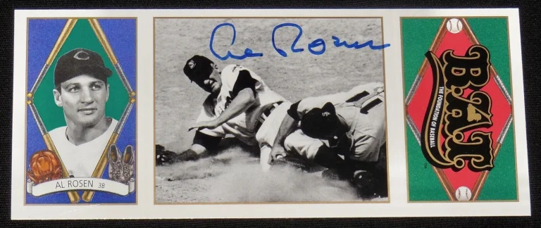 AL ROSEN AUTOGRAPHED 1993 UPPER DECK ALL-TIME HEROES BASEBALL CARD (INDIANS)