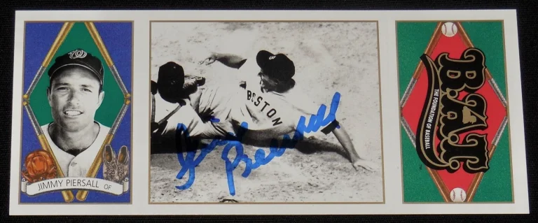 JIMMY PIERSALL AUTOGRAPHED 93 UPPER DECK ALL-TIME HEROES BASEBALL CARD (RED SOX)