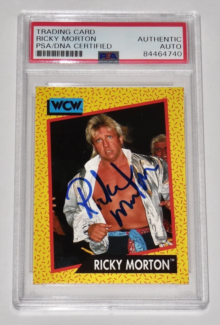 RICKY MORTON AUTOGRAPHED 1991 IMPEL #97 TRADING CARD (PSA DNA) - WWE / WCW!