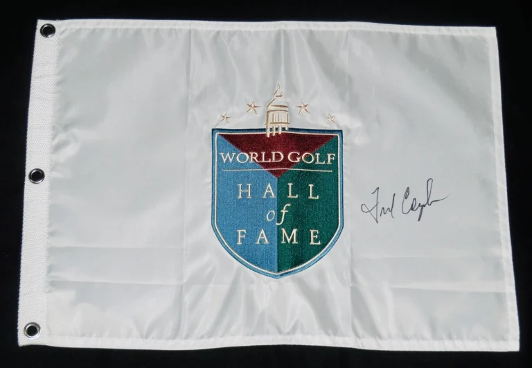 FRED COUPLES AUTOGRAPHED WORLD HALL OF FAME GOLF FLAG (2013 HOF) - W/ COA!