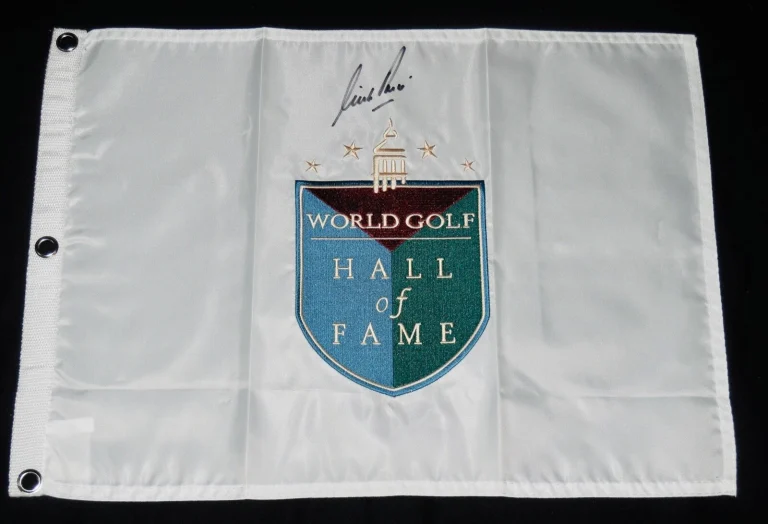 NICK PRICE AUTOGRAPHED WORLD HALL OF FAME GOLF FLAG (2003 HOF) - W/ COA!