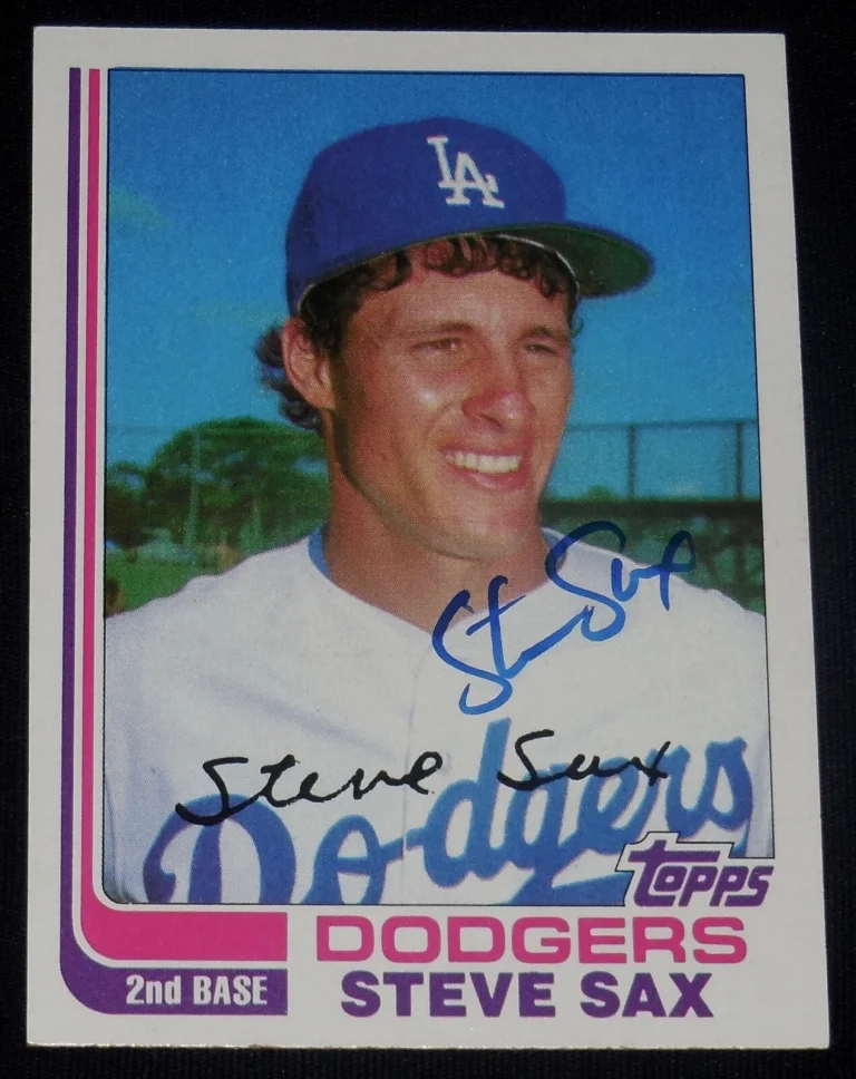 STEVE SAX AUTOGRAPHED 1982 TOPPS TRADED #103T ROOKIE CARD (DODGERS) W/ COA!