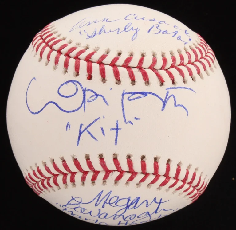 A LEAGUE OF THEIR OWN SIGNED BASEBALL - Lori Petty, Megan Cavanagh, Ann Cusack!