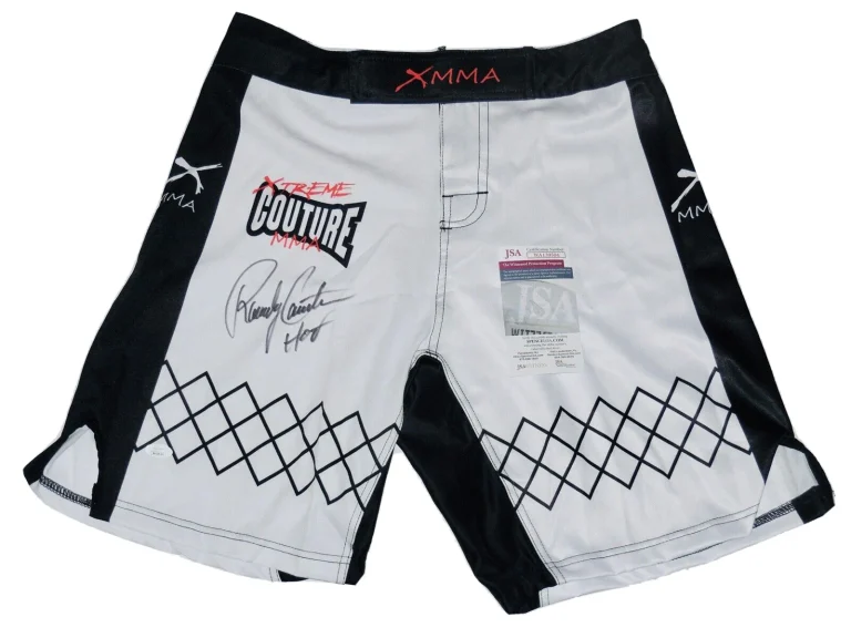 RANDY COUTURE AUTOGRAPHED MMA FIGHTING TRUNKS / SHORTS (UFC) - JSA COA!