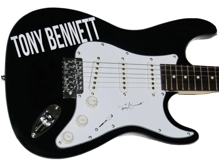TONY BENNETT AUTOGRAPHED GUITAR (I LEFT MY HEART IN SAN FRANCISCO) - W/ COA!