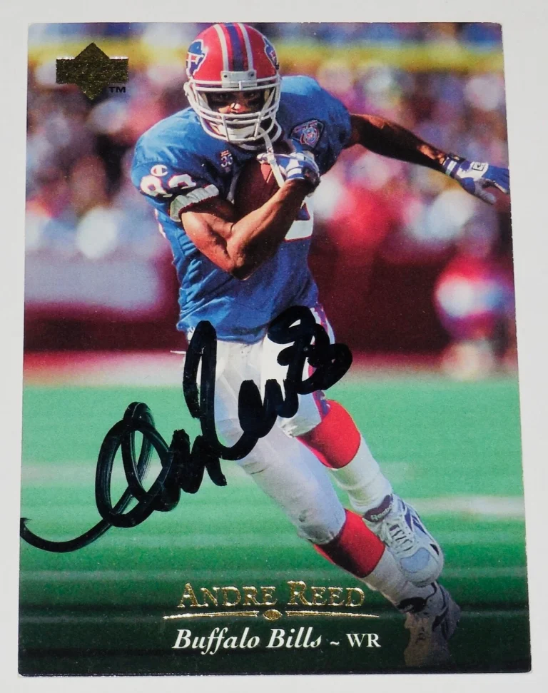 ANDRE REED 1995 UPPER DECK #45 AUTOGRAPHED FOOTBALL CARD (BUFFALO BILLS)