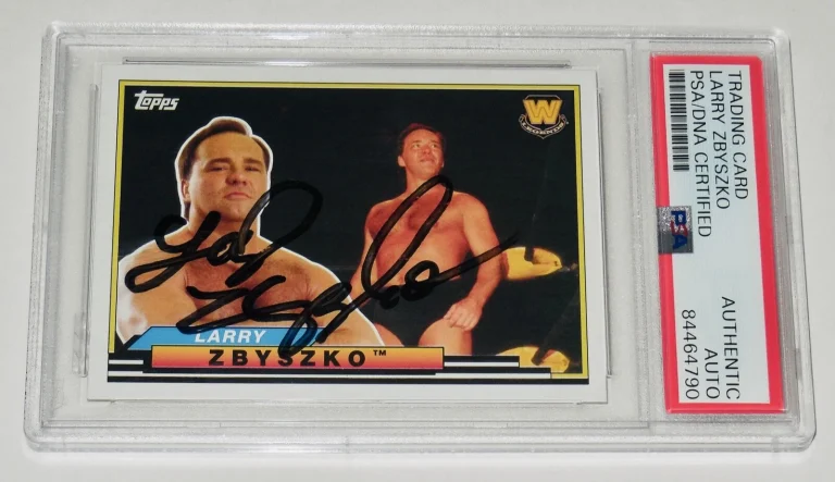 LARRY ZBYSZKO AUTOGRAPHED 2018 TOPPS LEGENDS TRADING CARD (PSA DNA) - WWE / WCW!