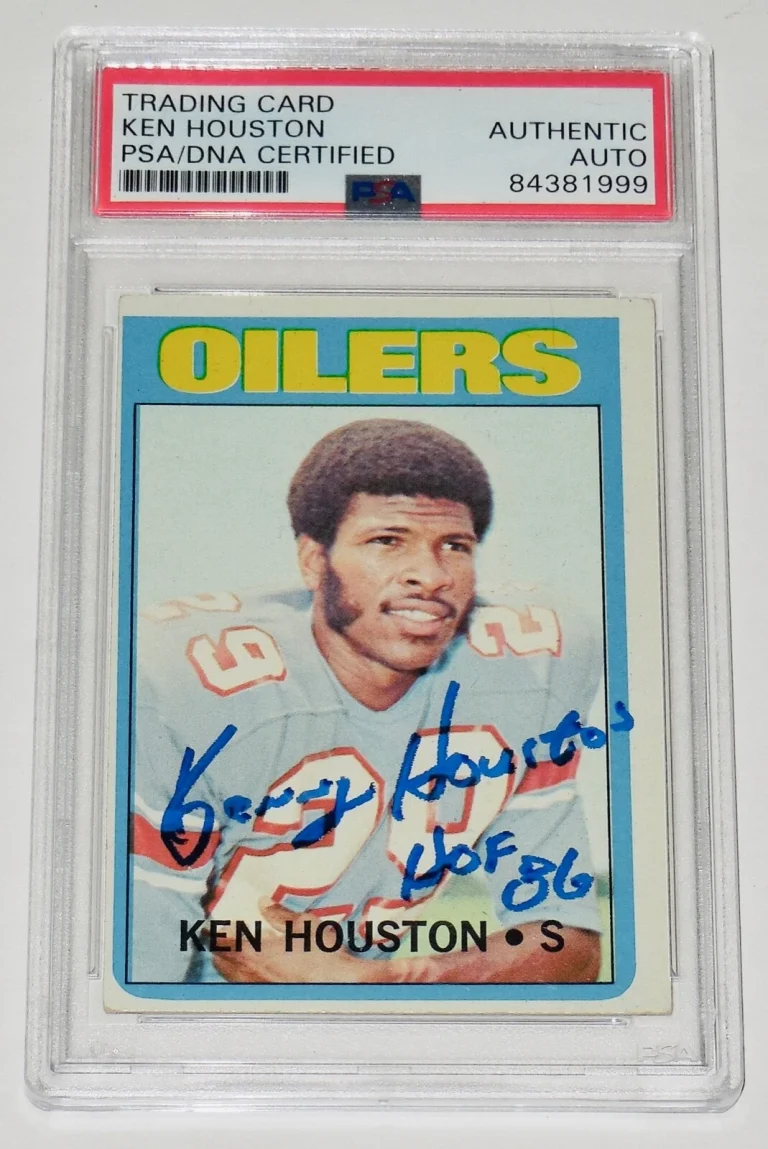 KEN HOUSTON AUTOGRAPHED 1972 TOPPS #78 FOOTBALL CARD (PSA DNA) - HOF 1986!