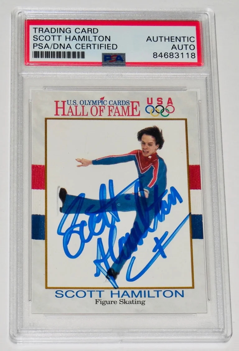 SCOTT HAMILTON AUTOGRAPHED 1991 IMPEL OLYMPIC CARD (FIGURE SKATING) - PSA DNA!