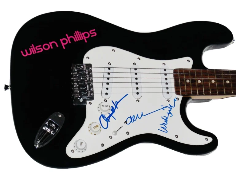 WILSON PHILLIPS AUTOGRAPHED GUITAR - Carnie Wilson, Wendy Wilson, Chynna Phillip