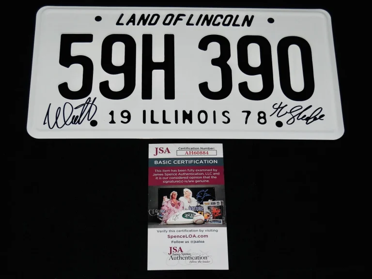 NICK CASTLE AUTOGRAPHED LICENSE PLATE (HALLOWEEN / MICHAEL MYERS) - JSA COA!