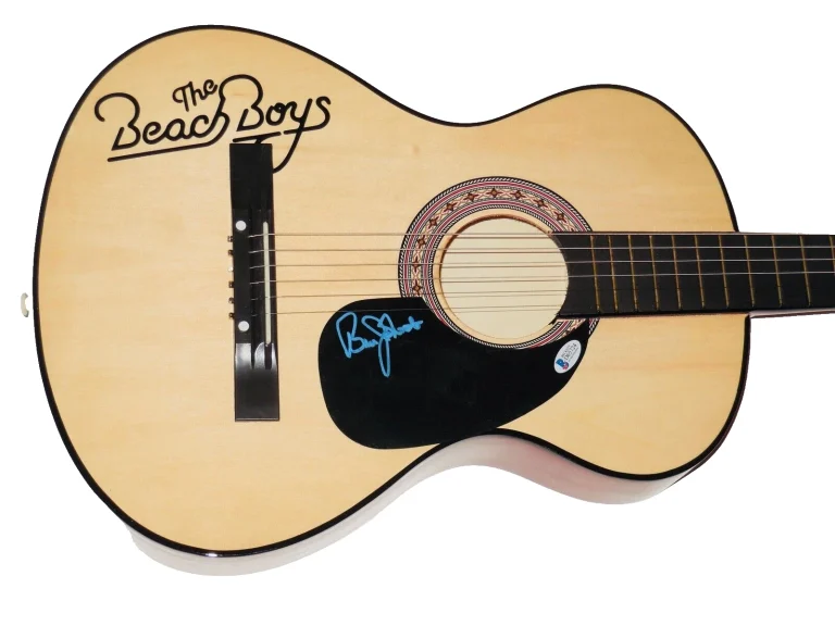 BRUCE JOHNSTON AUTOGRAPHED ACOUSTIC GUITAR (THE BEACH BOYS) - BECKETT COA!
