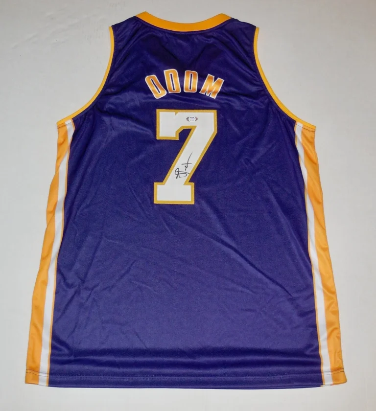 LAMAR ODOM AUTOGRAPHED CUSTOM JERSEY (LOS ANGELES LAKERS) - PSA DNA!