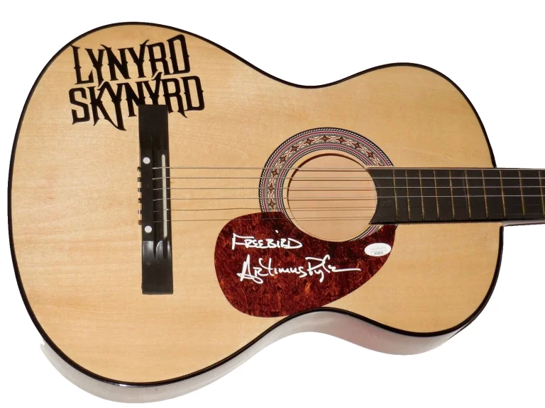 ARTIMUS PYLE AUTOGRAPHED ACOUSTIC GUITAR (LYNYRD SKYNYRD) - JSA COA!