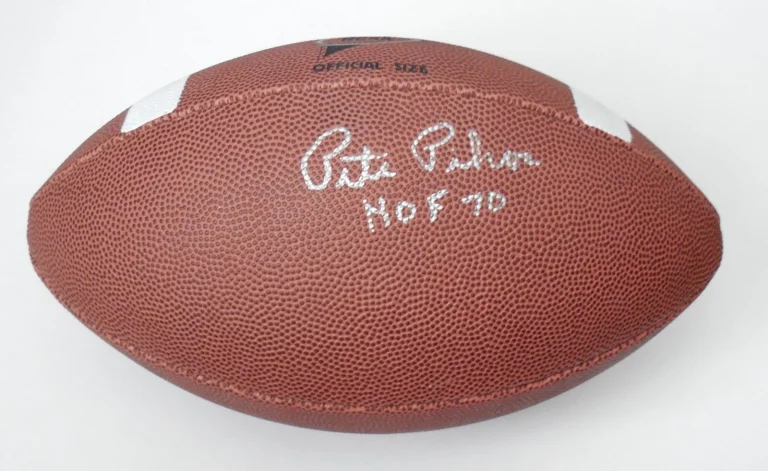 PETE PIHOS AUTOGRAPHED WILSON NCAA FOOTBALL (PHILADELPHIA EAGLES) - W/ COA!