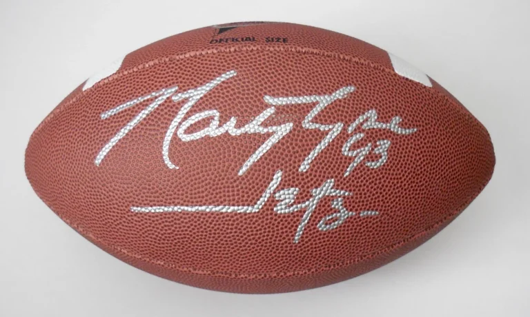 MARTY LYONS AUTOGRAPHED WILSON NCAA FOOTBALL (NEW YORK JETS) - W/ COA!