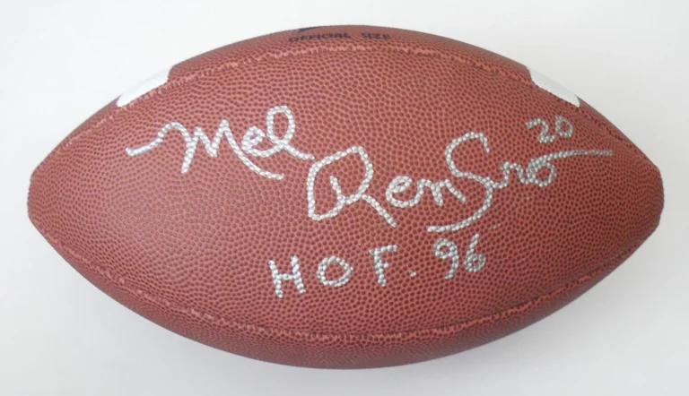 MEL RENFRO AUTOGRAPHED WILSON NCAA FOOTBALL (DALLAS COWBOYS) - W/ COA!