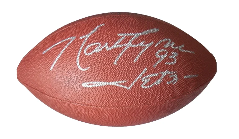MARTY LYONS AUTOGRAPHED WILSON NFL FOOTBALL (NEW YORK JETS) - W/ COA!