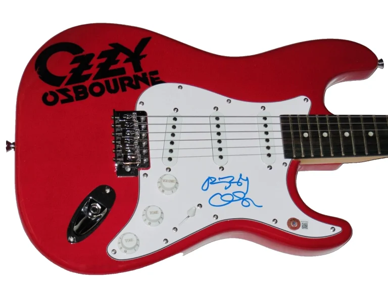 OZZY OSBOURNE AUTOGRAPHED GUITAR (BLACK SABBATH) - BECKETT COA!
