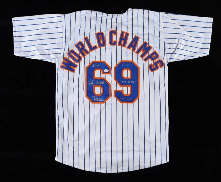 1969 NEW YORK METS AUTOGRAPHED JERSEY (JONES, SWOBODA, & KRANEPOOL) - JSA COA!