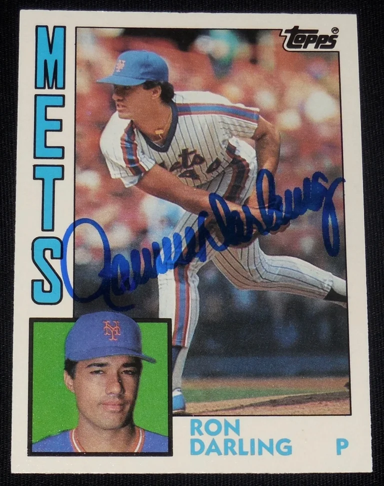 RON DARLING AUTOGRAPHED 1984 TOPPS TRADED #27T ROOKIE CARD (METS) W/ COA!