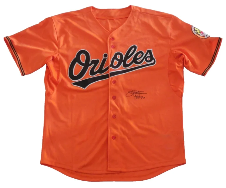 JIM PALMER AUTOGRAPHED CUSTOM JERSEY (BALTIMORE ORIOLES) - Hall Of Fame 1990!