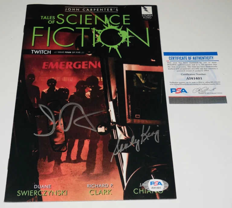 JOHN CARPENTER & SANDY KING AUTOGRAPHED COMIC BOOK (SCIENCE FICTION) - PSA DNA!