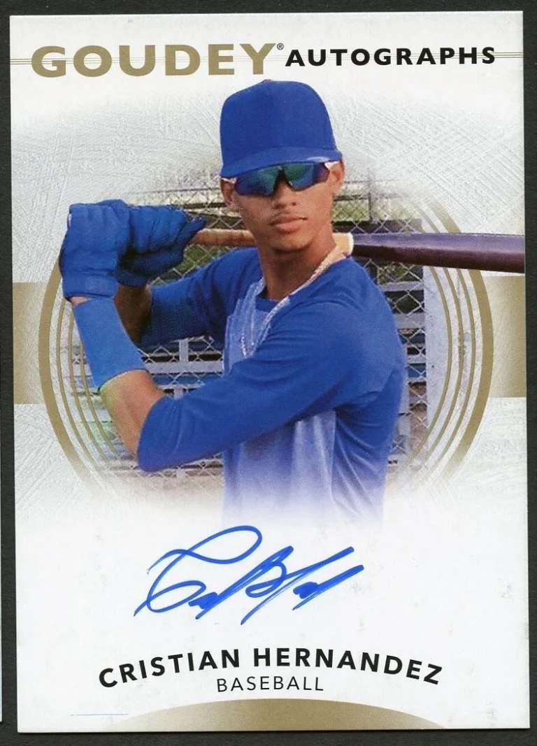 Cristian Hernandez GA-CH signed autograph 2022 UD Goudey Baseball Player Card