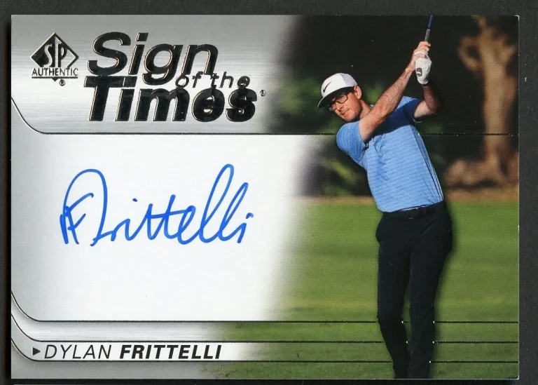 Dylan Frittelli signed auto SP Authentic Sign of the Times Upper Deck Golf Card