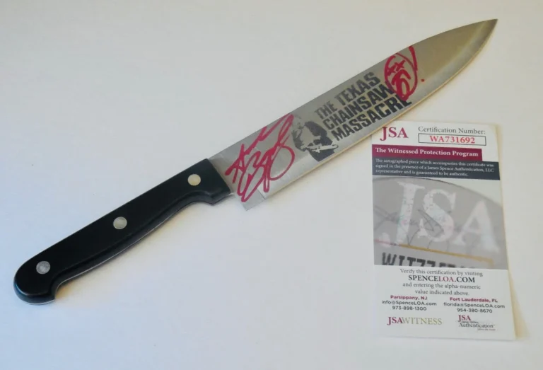 ANDREW BRYNIARSKI AUTOGRAPHED STEEL KNIFE (TEXAS CHAINSAW MASSACRE) - JSA COA!
