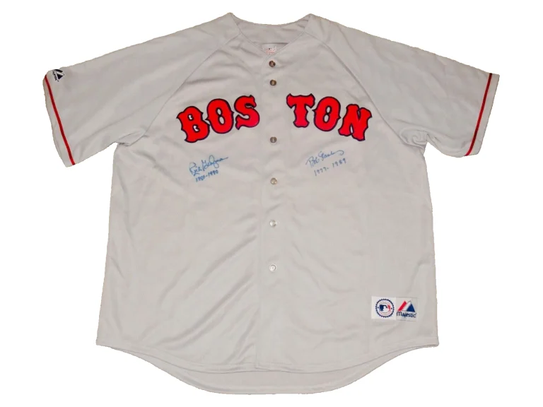 BOB STANLEY & RICH GEDMAN AUTOGRAPHED JERSEY (BOSTON RED SOX) - W/ COA!