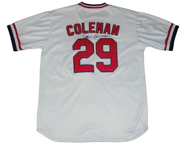 VINCE COLEMAN AUTOGRAPHED CUSTOM JERSEY (ST. LOUIS CARDINALS) - 752 STOLEN BASES