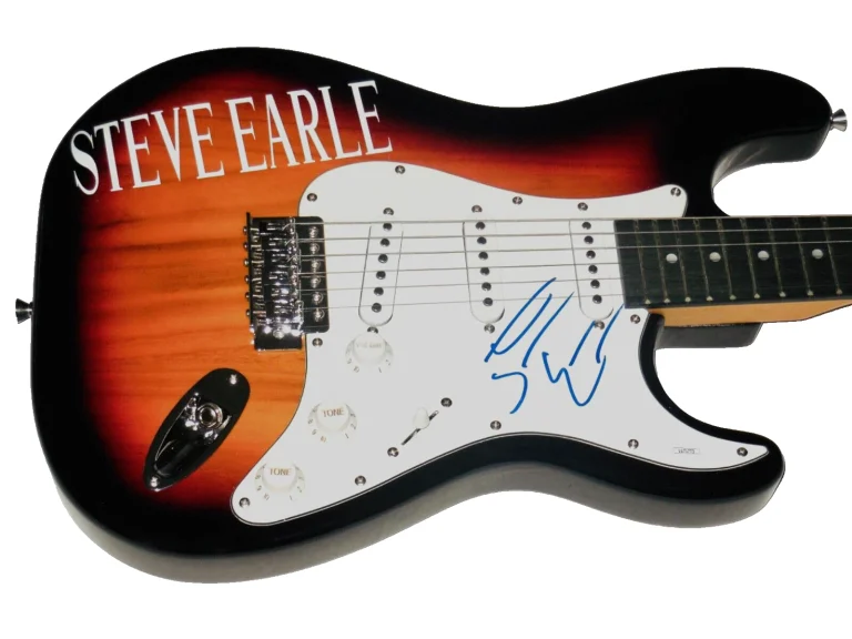 STEVE EARLE AUTOGRAPHED ELECTRIC GUITAR (SINGER / SONGWRITER) - JSA COA!