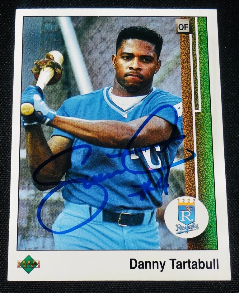DANNY TARTABULL 1989 UPPER DECK AUTOGRAPHED BASEBALL CARD (KANSAS CITY ROYALS)