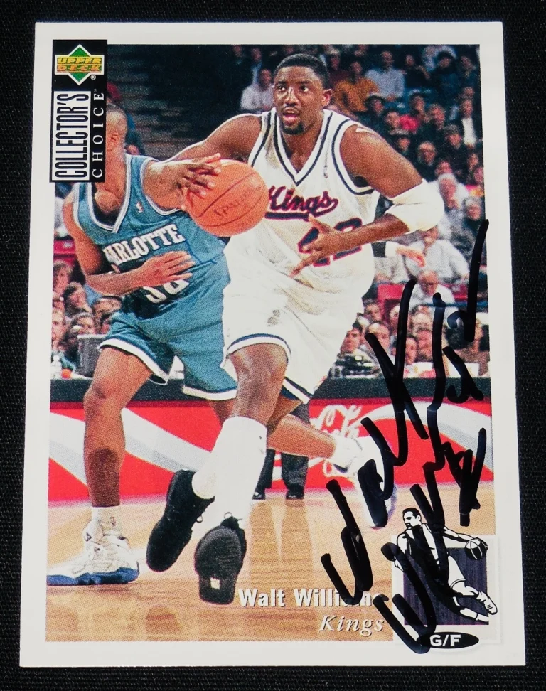 WALT WILLIAMS 1994 UPPER DECK AUTOGRAPHED BASKETBALL CARD (SACRAMENTO KINGS)