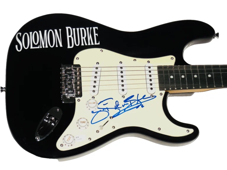 SOLOMON BURKE AUTOGRAPHED ELECTRIC GUITAR (R&B / SOUL SINGER) - JSA COA!