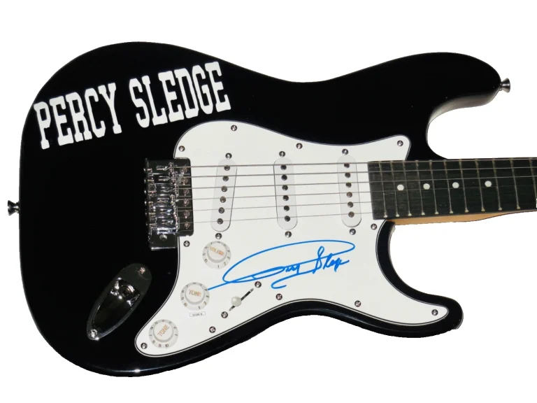PERCY SLEDGE AUTOGRAPHED ELECTRIC GUITAR (WHEN A MAN LOVES A WOMAN) - JSA COA!