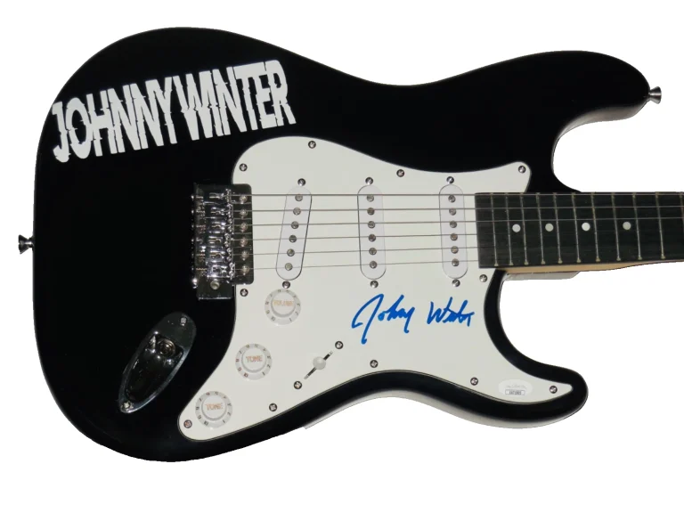 JOHNNY WINTER AUTOGRAPHED ELECTRIC GUITAR (SINGER / GUITARIST) - JSA COA!