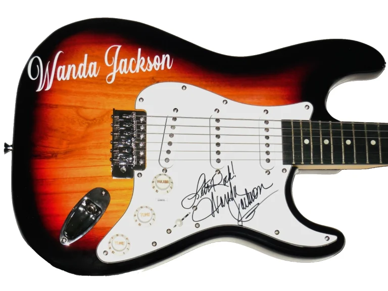 WANDA JACKSON AUTOGRAPHED ELECTRIC GUITAR (SINGER / SONGWRITER) - JSA COA!